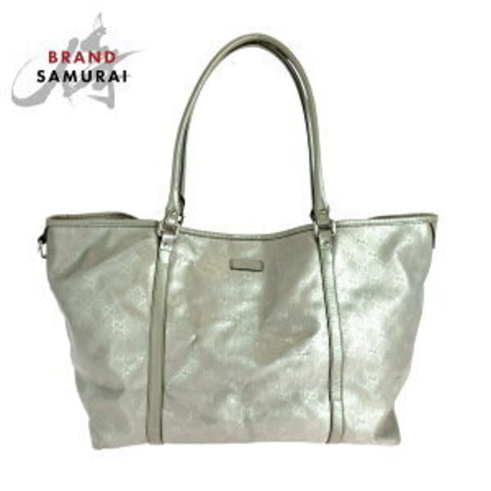 Gucci Silver Shoulder Bag GG Tote Imprime - Picture 2 of 10